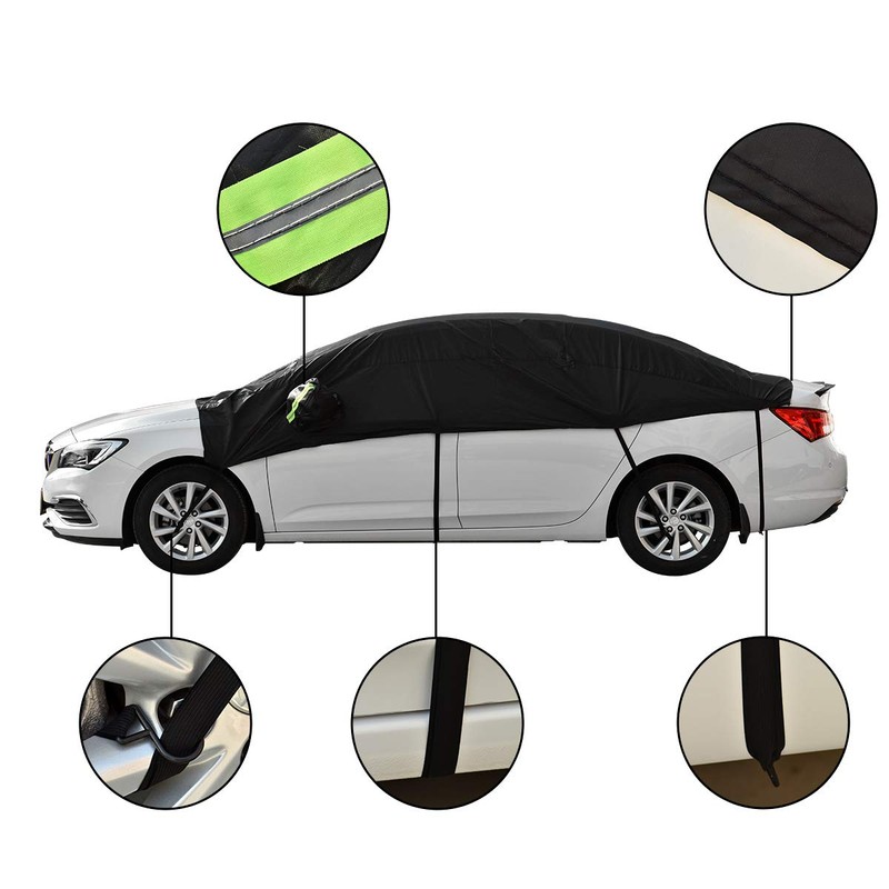 Queta 62427281 Half Car Cover, Car Garage Tarpaulin, Phosphorescent Car