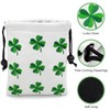 Aliennana Leather Golf Tee Pouch with Drawstring Closure, Lucky Clover