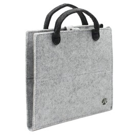 JAVOedge Felt Travel Storage Organizer [4 Slots] Case with Handle for Eyeglass, Sunglass, Glasses, Secure Snap Enclosure