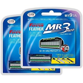 Feather F System Replacement Blades MR3 Neo, 9 Pieces x 2 Pieces Set