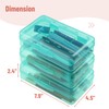 Mr. Pen- Clear Pencil Boxes, 6 Pack, Light Aqua Color,