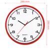 MPM Quality Design Plastic Wall Clock, Red/White, Quartz Stepper Motor,