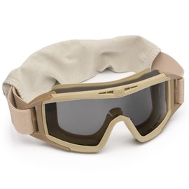 Revision Desert Locust - Kit básico de anteojos militares – lente ahumada, marco bronceado, talla única – anteojos antiempañante de protección ocular – fabricado en Estados Unidos