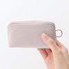 MUJI 84475788 Wrinkle Nylon Large Opening Pouch, Pink, S, Approx.