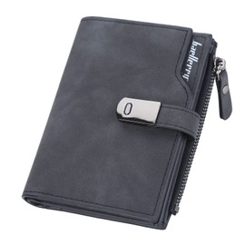 ANYWN Women's Small Purse Made of Smooth and Soft Faux Leather Wallet Women's Small Magnetic Buckle Mini Purse Women's with Zip and Card Slots, Zzz-Black2, 经ộ的