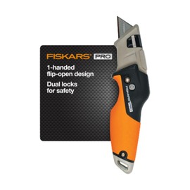 Fiskars Pro Folding Utility Knife, Dual-Lock, 4.5" Folded Size