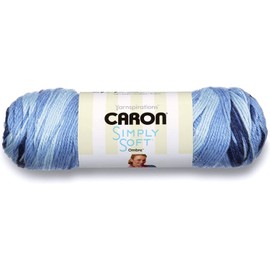 Caron Simply Soft Ombre Acrylic Aran Knitting Wool Yarn 113g - 8114 Blue Jeans