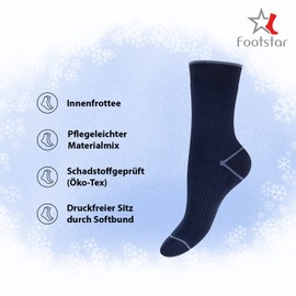Footstar Men's Calf Socks Blue Jeanstöne