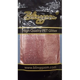 Blinggasm Premium Solvent Resistant Polyester Glitter 3.5 oz by Weight .008 or .015 for Tumblers Crafts Nails Cosmetics Body Paint (Metallic #53 B0900 Light Pink, .008 (1/128") 3.5 oz)