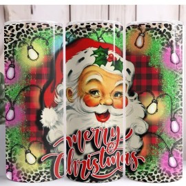 Country Grace With Alisha Christmas Santa 20oz Skinny Tumbler Custom Insulated Drinkware