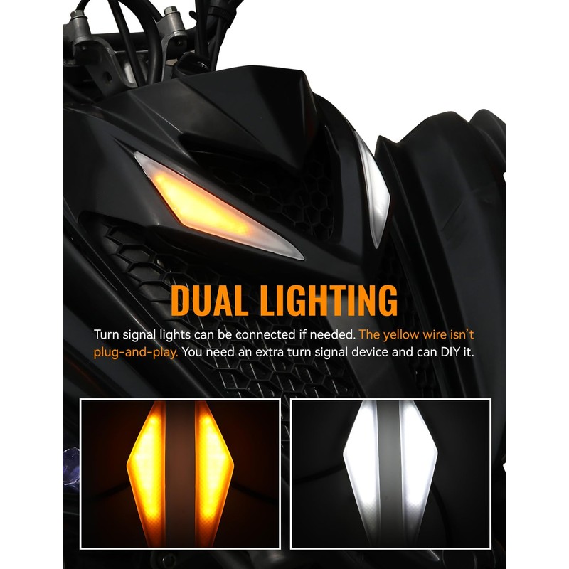 LUXEMOTO LED Turn Signal Fang Lights for Yamaha Raptor 700