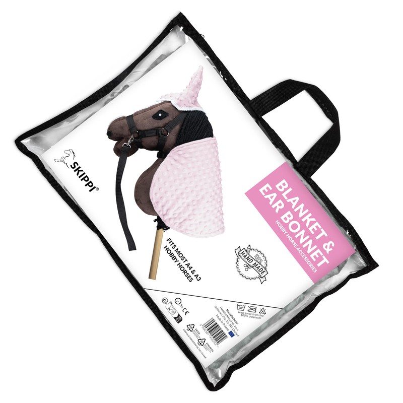 SKIPPI Hobby Horse Blanket and Ear Bonnet - Pink, Hobby