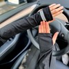 Mesh Loose Layered Arm Sleeves for Summer UV Protection Cooling Work Arm Sleeves Black 3ea