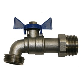 Merrill MFG SSBD75 3/4" Stainless Steel Boiler Drain Valve with Hose Bibb 1/4 Turn, Stainless Steel