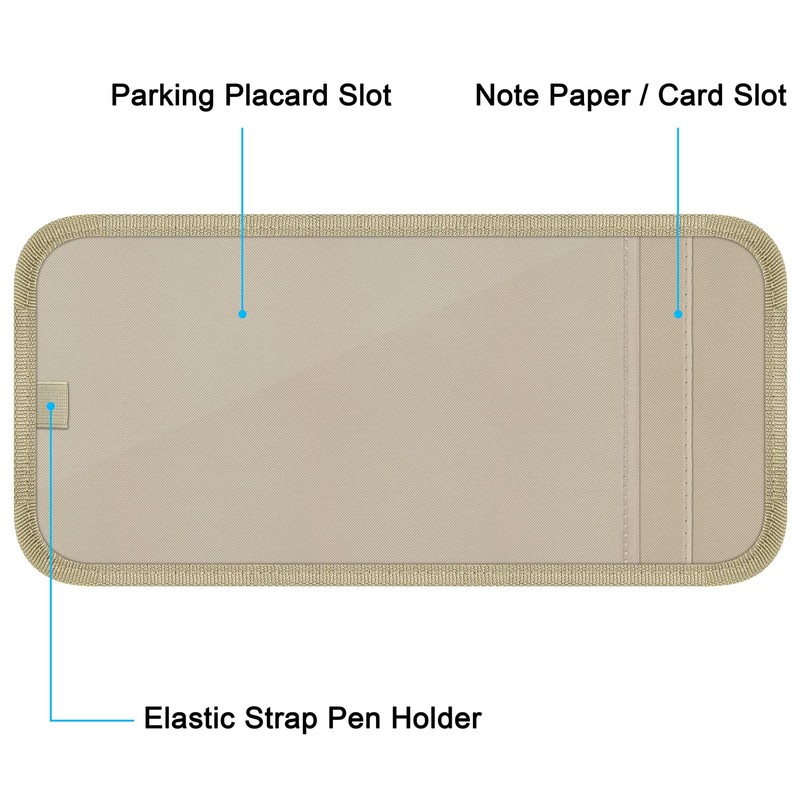 Handicap Placard Holder for Auto, Wisdompro Disabled Parking Permit Sign