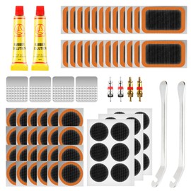 Sinofort Bicycle Repair Kit 78 Pieces Bicycle Repair Kit Square Bicycle Repair Kit Set Circular Bicycle Repair Kit with Bicycle Tyres Repair Kit for Bicycle Motorcycle Off-Road Vehicle