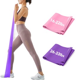 iMoebel Fitness Band Set of 2 Gymnastics Bands Fitness Bands 2 Strengths 8-10 kg / 12-15 kg Premium Extra Long 1.8/2 Metre Exercise Band Resistance Bands for Yoga, Pilates, Crossfit, Rehabilitation