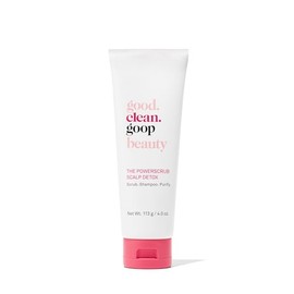 good.clean.goop- belleza The Powerscrub Scalp Detox | Champú clarificante para desintoxicar el cabello y el cuero cabelludo | Exfoliante de sal con