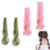 Coloured Hair Extensions, 4 Pieces Hair Strands for Clip-In, Coloured