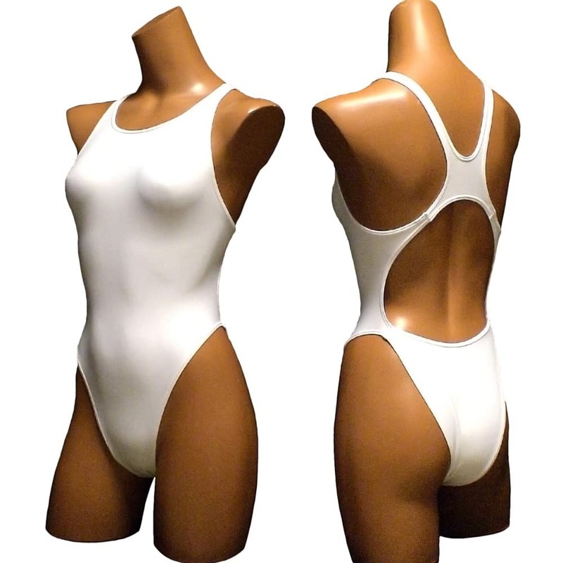 1041 Japanese Leotard, Rhythmic Gymnastics, 2-Way (White, 19LL)