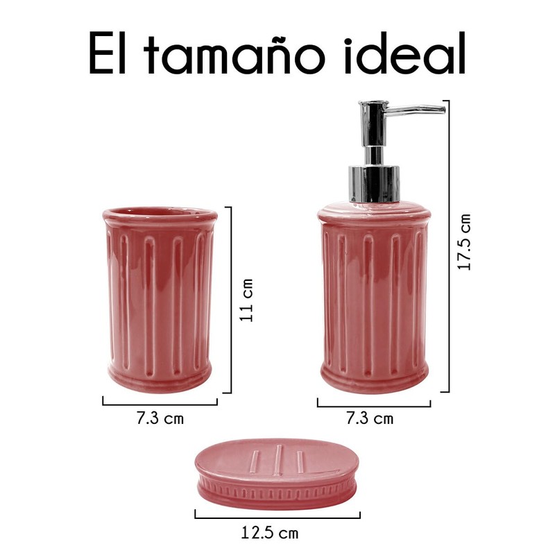 RED VELVET Set de Baño Simply Home de 3 Piezas