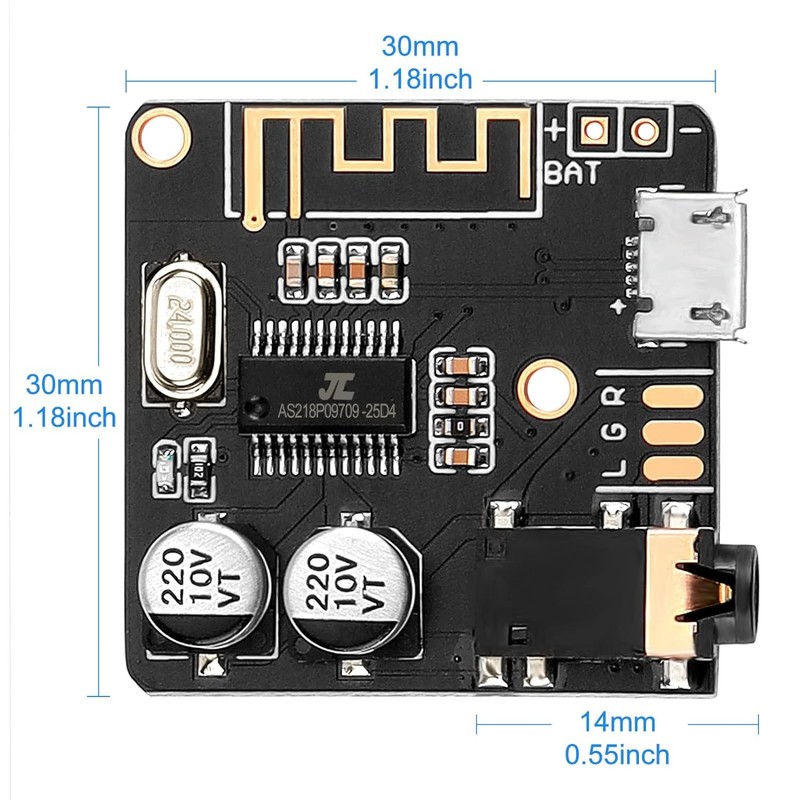 5pcs Bluetooth Audio Receiver Board BT 5.0 Stereo Audio Amplifier