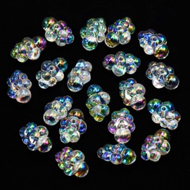 20 Pieces Tiny Fake Bubbles for Dollhouse Mini Bathtub 1:6 Miniature Dollhouse Accessories Bubble Decor for Fairy Garden Beach, Acrylic Bubble Beads