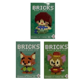 Yummy Baby Products Micro Mini Building Blocks Anime Character Set (500+ Pieces), Ages +14, Toys Gifts for Kids and Adults (3 Pack) (Set 13)