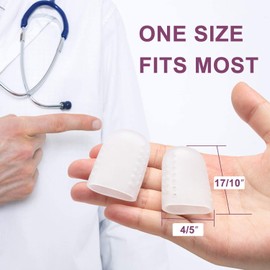 Promifun Gel Zehenkappen Protektoren, 12 Stück atmungsaktive Zehenschutzhüllen für Große Zehen, für Hühneraugen, Blasen und Hammer Zehen, Reibungsschmerzlinderung