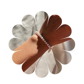 Aneneiceera Boho Pearl Bracelet, Gold Bracelet, Bride, Wedding, Pearl Bracelet, Minimalist Heavenly, Fashionable, Hand Chain, Jewellery, Bridesmaid Gifts for Women and Girls, Metal