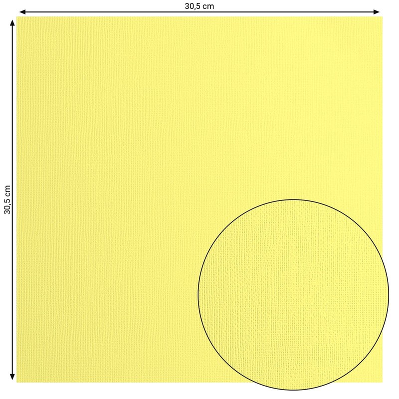 Vaessen Creative Florence Cardstock Paper Yellow 216gsm Square 12" x