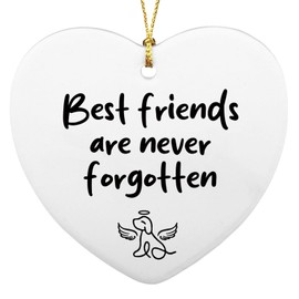 Dog Memorial Gifts for Loss of Dog Cat Remembrance Gifts Ceramic Ornament Loss of Pet Sympathy Gift in Memory of Dogs Cats Pet Memorial Ornament Best Friends are Never Forgotten