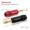 UCINNOVATE Banana Plugs, 8PCS Banana Plugs for Speaker Wire Connectors,