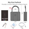 Fingerprint Padlock, Pothunder Smart Lock with APP Fingerprint Key, Keyed