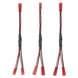 3Pcs ShareGoo JST Plug Splitter,JST Male Female Y Parallel Cable Harness Wire Compatible with Traxxas Tamiya Redcat Axial 1/10 RC Crawler Cooling Fan ESC Battery Motor Roof Led Lights