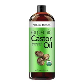 Aceite De Ricino Orgánico Natural Riches - Prensado En Frío,                                                                                          