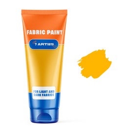 Yellow Fabric Paint 2 fl. oz Tube – Permanent Fabric Paint Yellow for Clothes | Textile Clothing Paints for Cotton and Synthethic Fabrics, Furniture Upholstery, Shoes, Sneakers, T-Shirt, Tote Bags