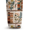 Flowers Bookshelf Embroidered Floral 3-D Boho Neutral Tote Bag