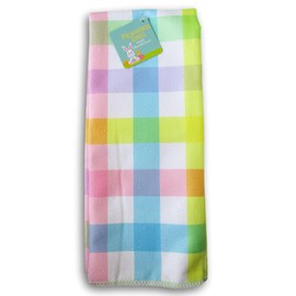 The Spring Shop Easter Pastel Checks Microfiber Towel - 15 x 25 Inch