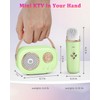 Mini Karaoke Machine for Kids&Adults,Portable Bluetooth Speaker with 2 Wireless