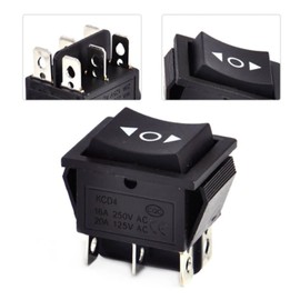 WANGCL 5PCS Rocker Switch Toggle Switch Reset Switch AC 250V DPDT Button ON/OFF/ON 6 Pin for Car Motorcycle Boat or Home Appliances -KCD4