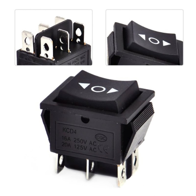 WANGCL 5PCS Rocker Switch Toggle Switch Reset Switch AC 250V