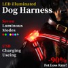 CC SIMON Dog Harness LED Light Up,USB Rechargeable Multicolor Light,
