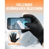 AXEVMEN Winter Gloves Men Women Cycling Gloves (Black, S)