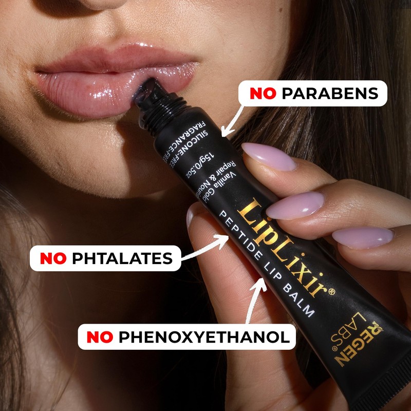 LipLixir Non Toxic Peptide Lip Balm – EWG® VERIFIED, All-Natural,