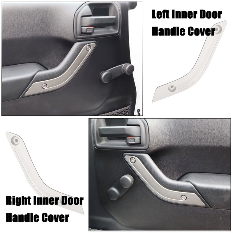 Timilge Interior Door Grab Handle Inserts Cover Door Handle Trim