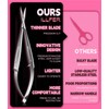 Professional Cuticle Scissors Kit, Extra Fine Curved Eyebrow Grooming Trimmer,