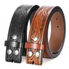 JKEEMI 2 Pack Western Leather Belt without Buckle, Mens Western
