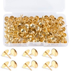 YOUOWO Push Pins Push Pins 120 Pieces Push Pins Pins Pins Clips Yellow Board Drum Tacks Fasteners Decorative Nails Antique Sofa Shoes Door Decoration 11 x 17mm