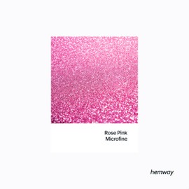Hemway Glitter Paint Additive Crystals for Acrylic Emulsion Paint, Interior & Exterior Walls, Wood, Varnish, Matt, Gloss, Furniture 100g / 3.5oz - Microfine (1/256" 0.004" 0.1mm) - Rose Pink